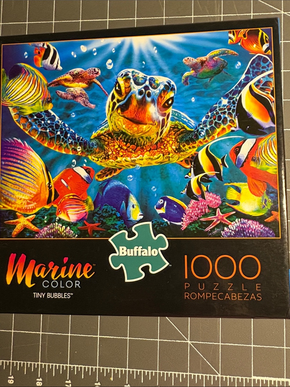 Buffalo 1000-Piece Marine Color Puzzle - Bright Multicolor Sea Turtle